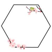 cadre de fleurs roses png