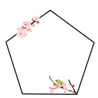 Rahmen aus rosa Blumen png