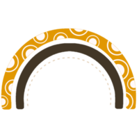 arco-íris orgânico com estilo boêmio png