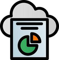 Cloud Reporting Vector Icon Design