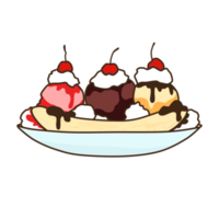 postre helado de plátano png