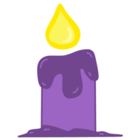 Purper halloween kaars png