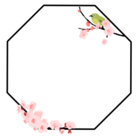 cadre de fleurs roses png