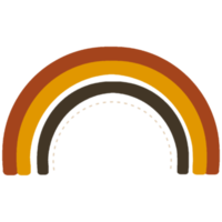 arc-en-ciel organique au style bohème png