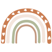 arco iris orgánico con estilo bohemio png