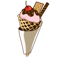 cono de helado de gofres png