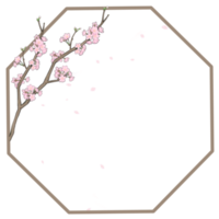 moldura rosa sakura png
