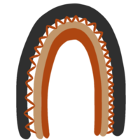 arco-íris orgânico com estilo boêmio png