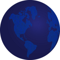 recorte de globo de mapa do mundo de tecnologia moderna png