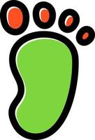 Footprint Vector Icon Design