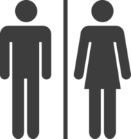 icône d'ombre noire mâle et femelle, icône de toilette. png