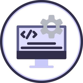 Code Engineering Vector Icon Design