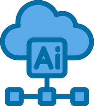 Cloud Based Architecture Vector Icon Design