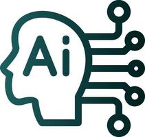 Artificial Consciousness Vector Icon Design