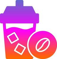 Cold Coffee Vector Icon Design