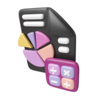 Accounting 3D Illustration Icon png