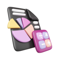 Accounting 3D Illustration Icon png