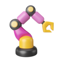 Industrial Robot 3D Illustration Icon png