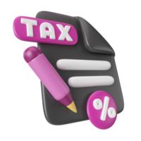 Taxes 3D Illustration Icon png