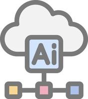 Cloud Based Architecture Vector Icon Design