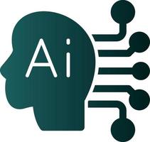 Artificial Consciousness Vector Icon Design