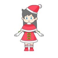 disfraz de niña de navidad png