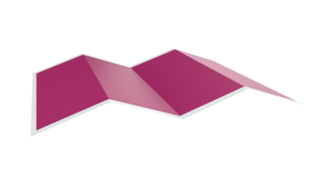 maquete realista de papel dobrado modelo isolado de papel de mapa vazio para uma ilustração 3d de conteúdo png
