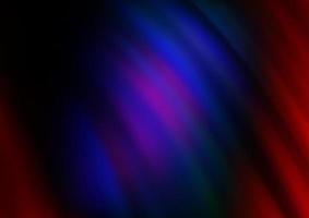 Fondo de vector de arco iris multicolor oscuro con círculos curvos.