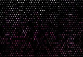 Dark pink vector texture with ABC characters.