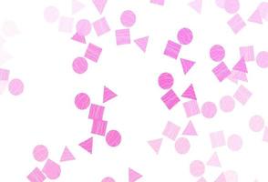 Light Pink vector cover in polygonal style with circles.