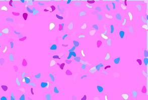 Light Pink, Blue vector background with abstract forms.