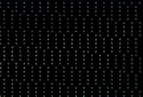 Dark blue, yellow vector template with isolated letters.