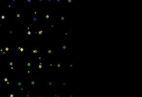 Dark Blue, Yellow vector layout with circles, lines, rectangles.