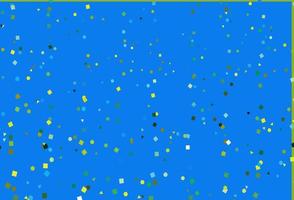 Light Blue, Yellow vector texture in poly style with circles, cubes.