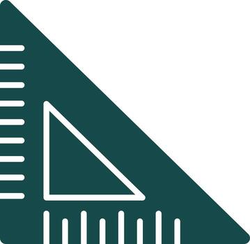 diseño de icono de vector de regla triangular