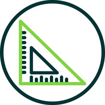 diseño de icono de vector de regla triangular