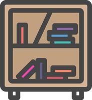 Bookshelf Vector Icon Design