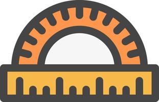 Protractor Vector Icon Design