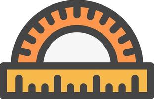 Protractor Vector Icon Design