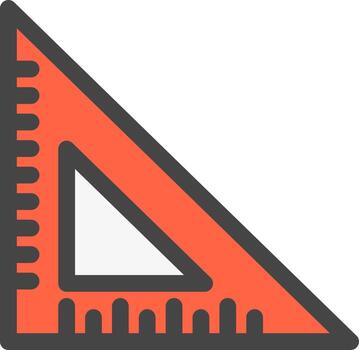 diseño de icono de vector de regla triangular