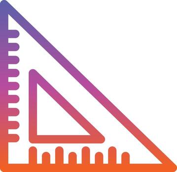 Triangular Ruler Vector Icon Design