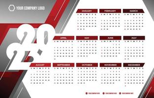 calendario corporativo moderno 2023 vector
