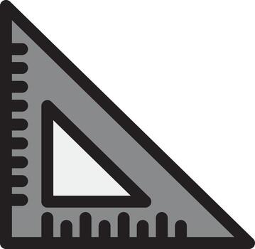 Triangular Ruler Vector Icon Design