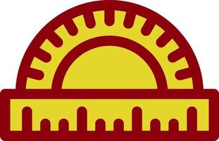 Protractor Vector Icon Design