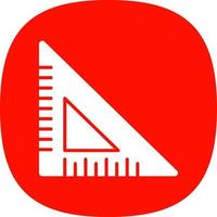 Triangular Ruler Vector Icon Design