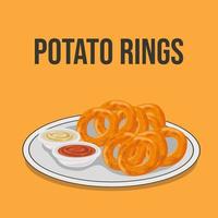 Vector illustration of potato rings