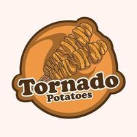 patata de tornado vectorial. ilustración comida rápida para diseño y logotipo vector