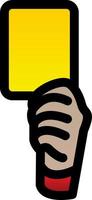 Yellow Card Vector Icon Design