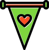 Pennant Vector Icon Design