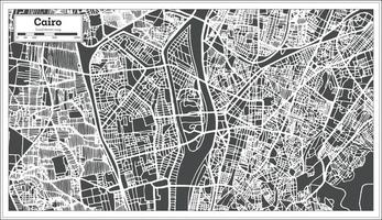 Cairo Egypt City Map in Retro Style. vector